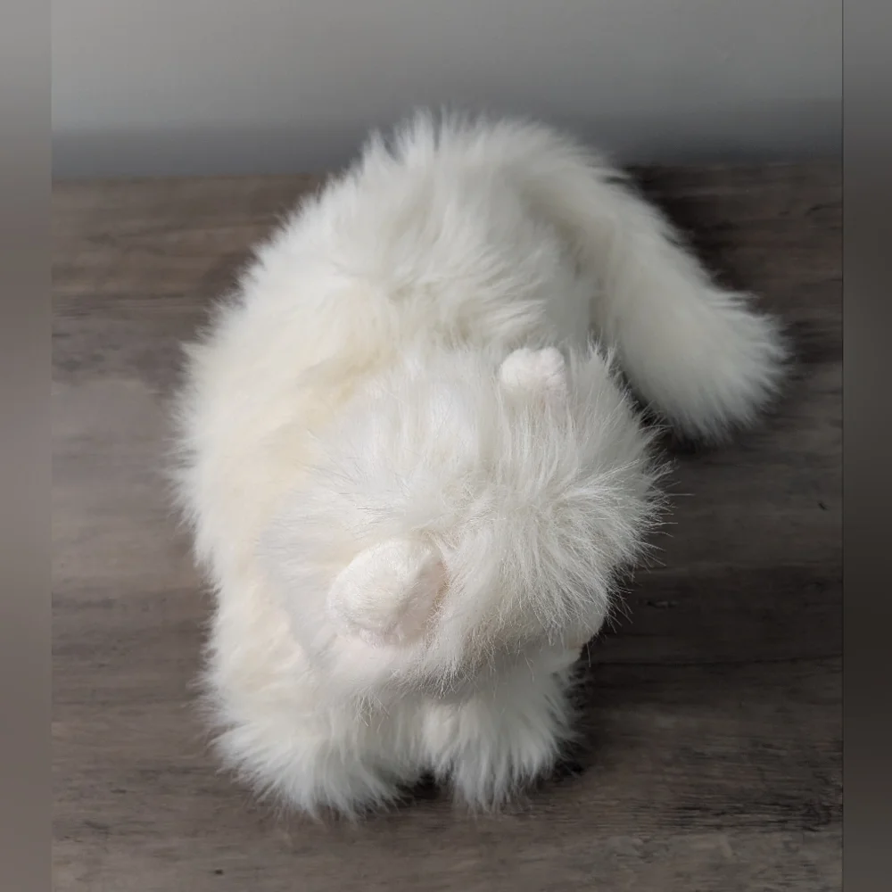Vintage Kitty Kitty Kittens White Persian Cat Fluffy Blue Eyes A&A Plush 1992